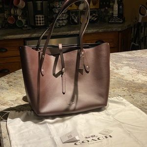 NWOT-Authentic Large Coach Tote with Drawstring Dust Bag